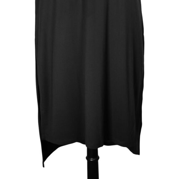 Anthropologie Akemi + Kin Womens Longview Tunic Top Black High Low Blouse M - Picture 6 of 9